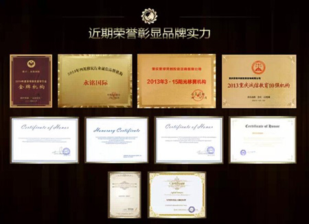 奖章 永铭国际被评为2014年度“华南地区优秀移民留学顾问机构”
